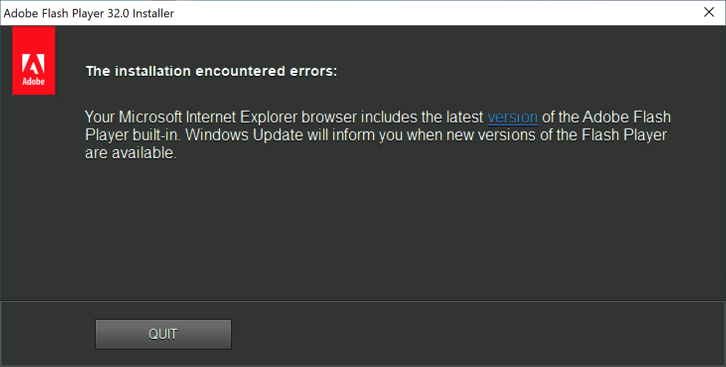 issues downlaoding adobe flash player on chrome